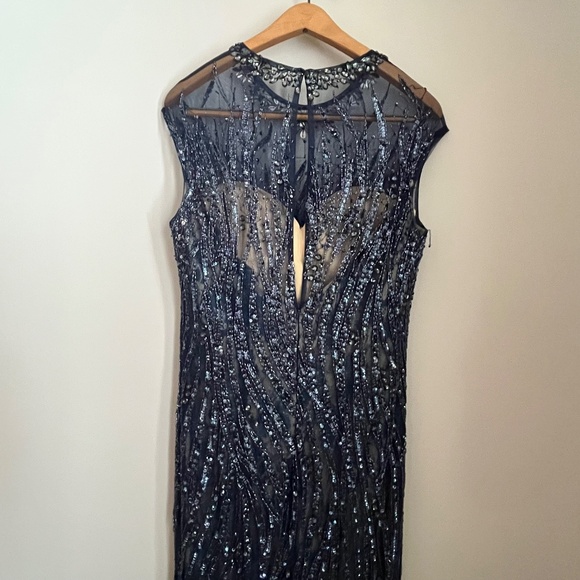 Tony Bowls Beaded Mermaid Evening Gown - Picture 11 of 14